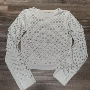 LC Lizette Collection Sequin Embellished Blouse Small